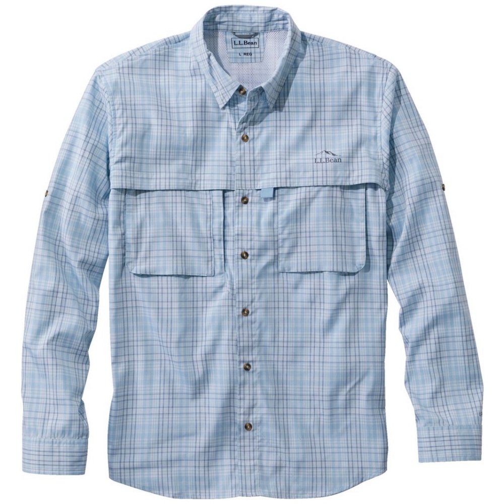 L.L. Bean Tropicwear Long Sleeve Shirt, size Medium Tall - Picture 1 of 8